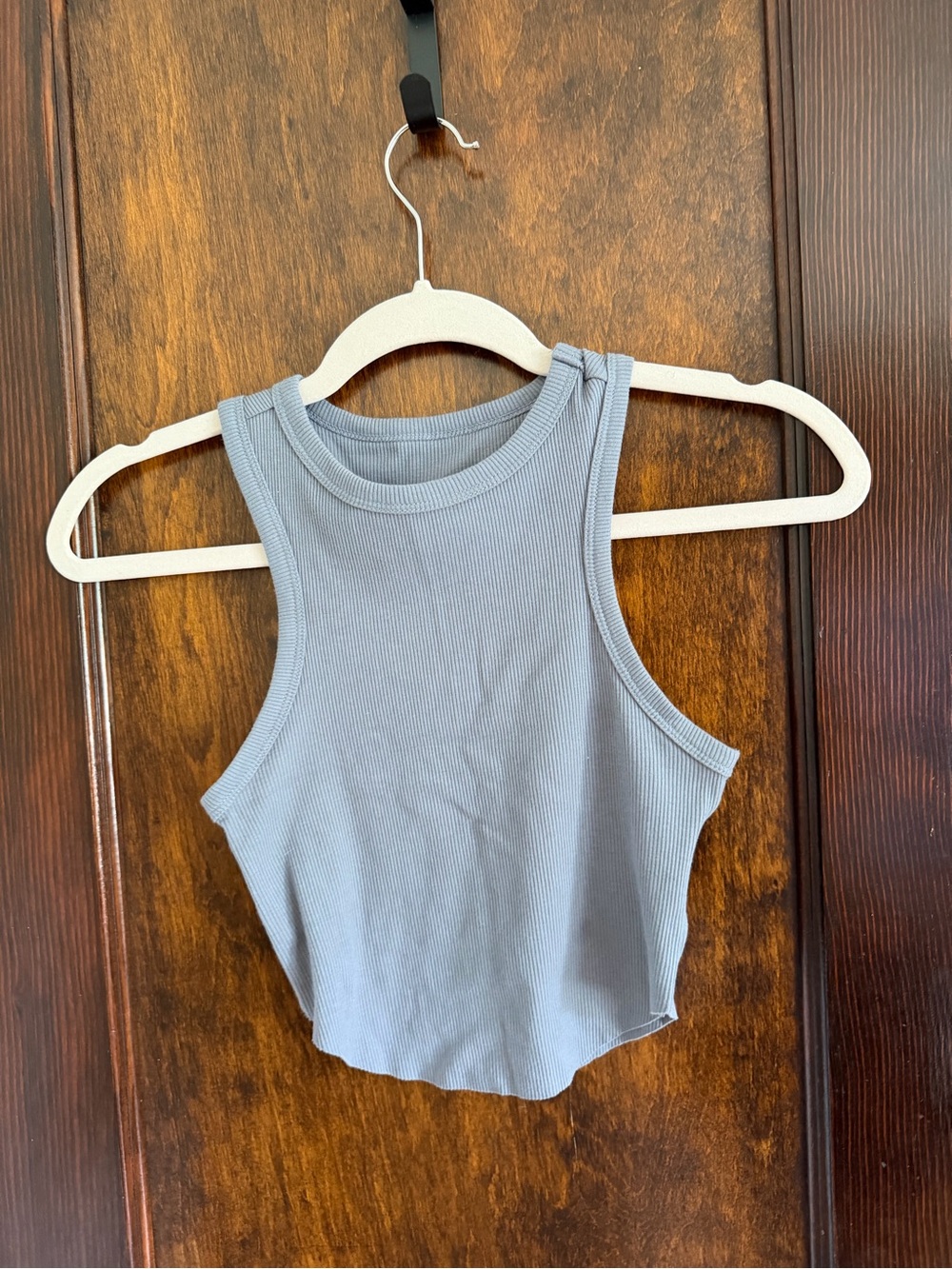 wild fable Ribbed High-Neck Crop Tank - Light Blue
